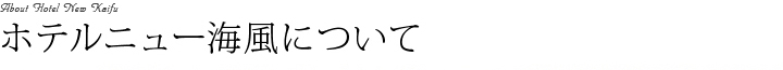 ホテルニュー海風について